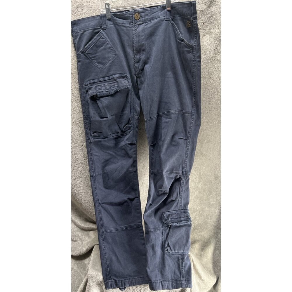 Grindhouse Cargo Pants Men's 36x31 Navy Blue Tapered Tactical Streetwear